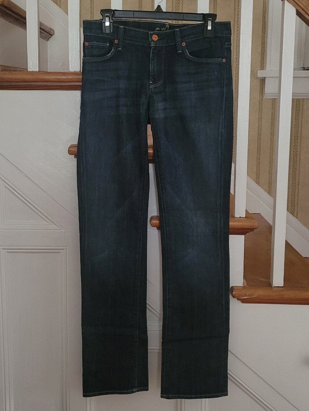 7 For All Mankind Straight Leg Blue Jesns Size 28